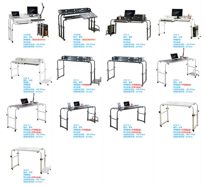 طاولة سرير متعددة الاستخدامات مع إمكانية الميل للحواسيب المحمولة