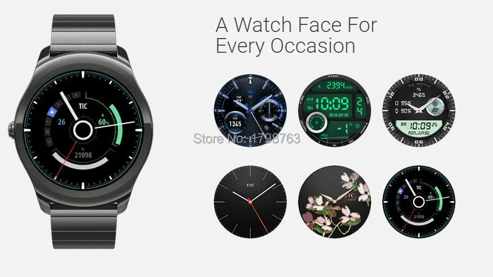 ت smartwatch تفاعلية 1.4 بوصة مع GPS، 512 ميجابايت RAM، 4 جيجابايت ROM، بطارية 300 مللي أمبير