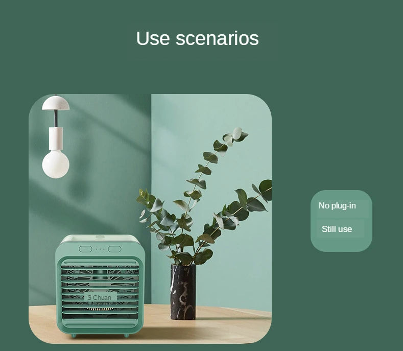 جهاز تبريد هوائي صغير USB مروحة مكتبية للطلاب والمكاتب، مروحة مكيفة من النوع المحمول