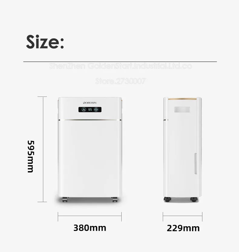 مجفف الهواء المنزلي DOROSIN ER-620E ذو التحكم الأوتوماتيكي الذكي سعة 20 لتر/اليوم للفلل الصغيرة بمساحة 60㎡-120㎡