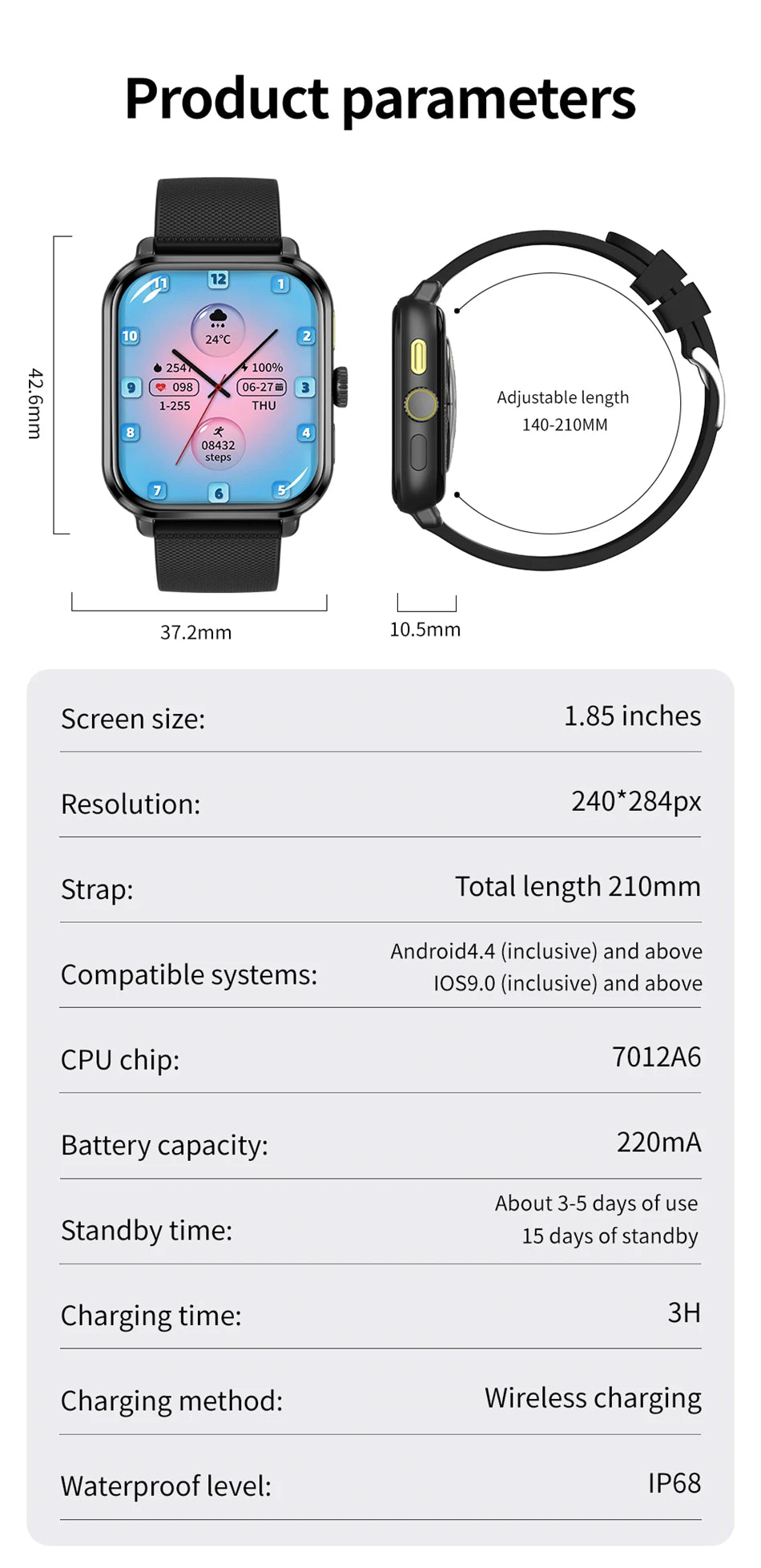 ساعة ذكية جديدة من هواوي وشاومي لعام 2024 مع شاشة AMOLED للرجال والنساء، مراقب مستوى السكر في الدم، مكالمات بلوتوث، تتبع رياضي مع GPS، مقاومة للماء IP68