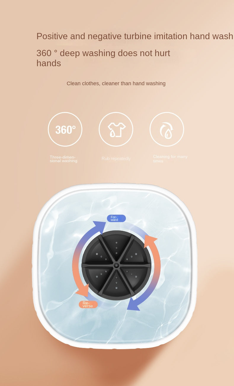غسالة صغيرة توربينية، غسالة ملابس داخلية مدمجة، مثالية لسكن الطلاب، جهاز غسيل الجوارب المحمولة للكسالى