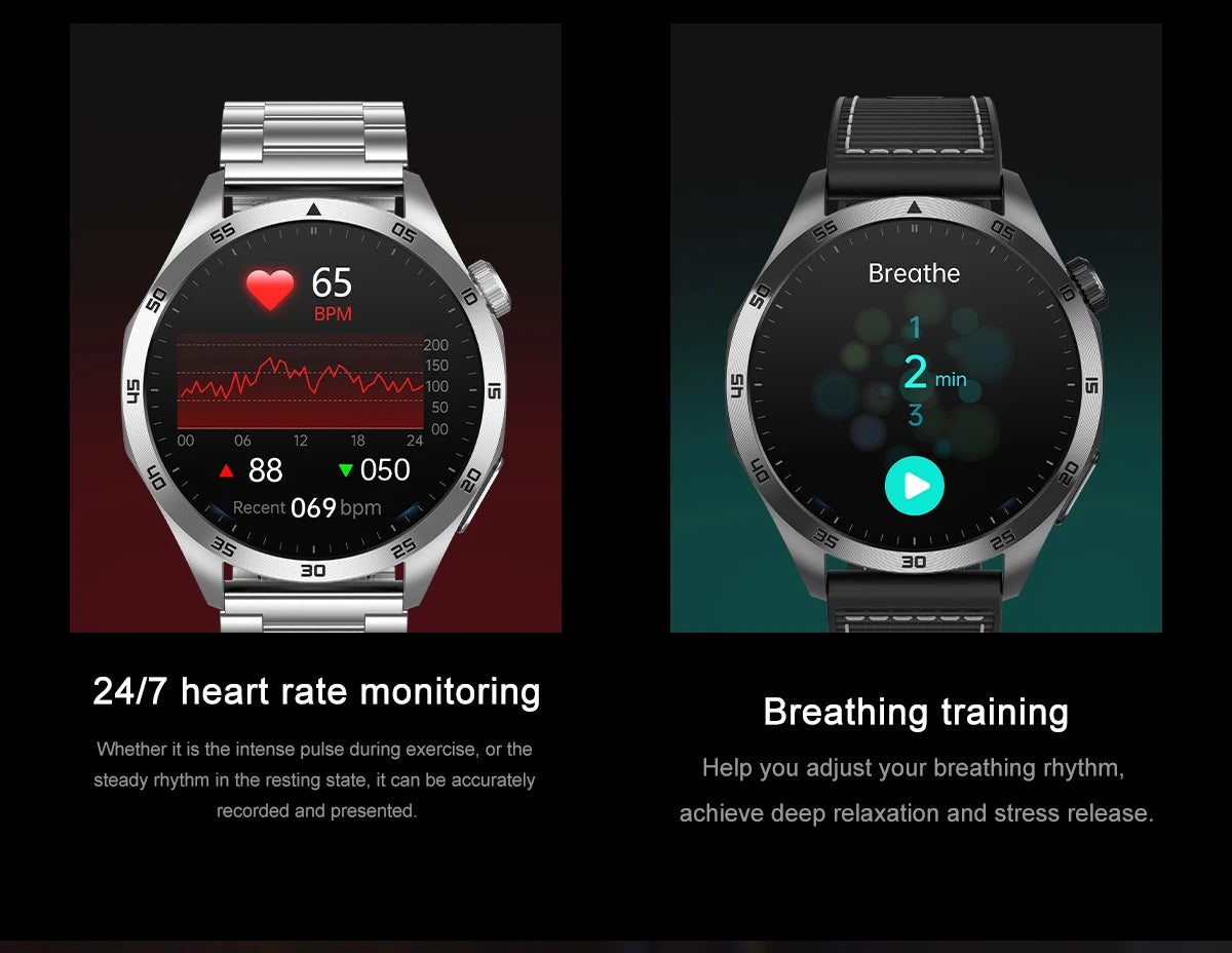 ساعة ذكية متطورة لقياس نسبة الأحماض اليوريك والسكر في الدم مع ECG + PPG وقياس ضغط الدم ومكالمات بلوتوث للرجال - مثالية للرياضة والعناية بالصحة من Xiaomi