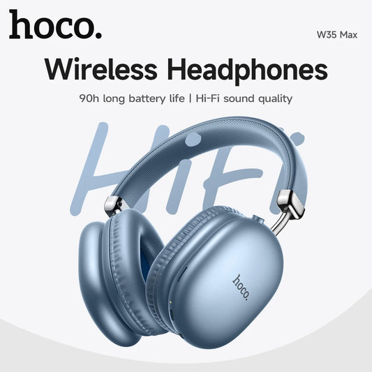 سماعات هدفي بلوتوث HOCO W35 ماكس اللاسلكية HiFi مع مكبر صوت 42 مم بألوان حلوى، دعم AUX/TF Card