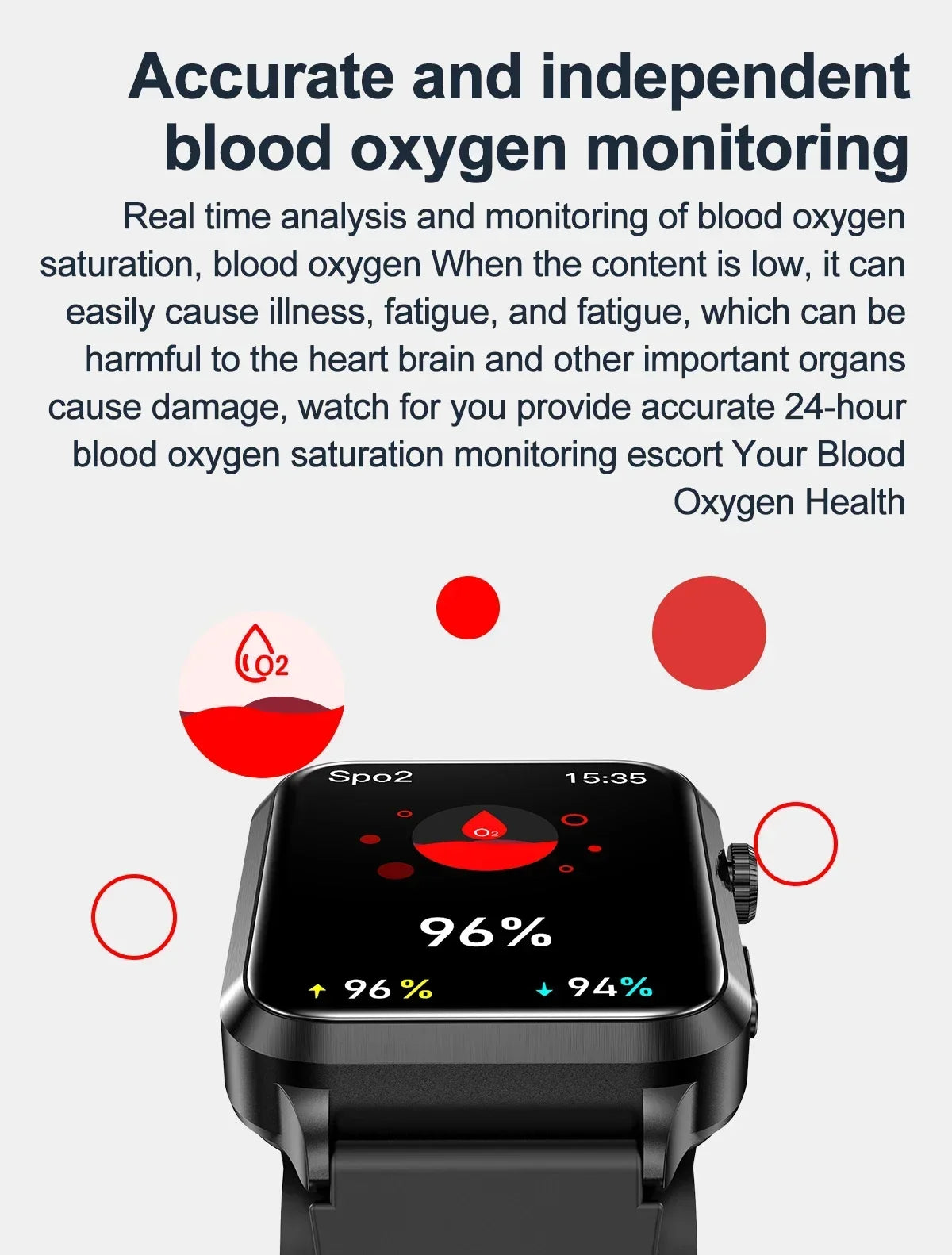 ساعة ذكية جديدة 2024 مع قياس ضغط الدم، مستوى السكر في الدم، ECG، بلوتوث، مكالمات، ومراقبة الصحة للأندرويد و IOS