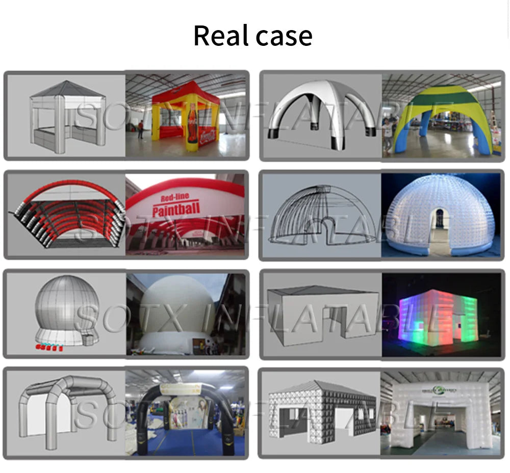 خيمة قابلة للنفخ للاستخدام الخارجي، خيمة مربعة للاحتفالات والمناسبات، غطاء هوائي للحماية والألعاب