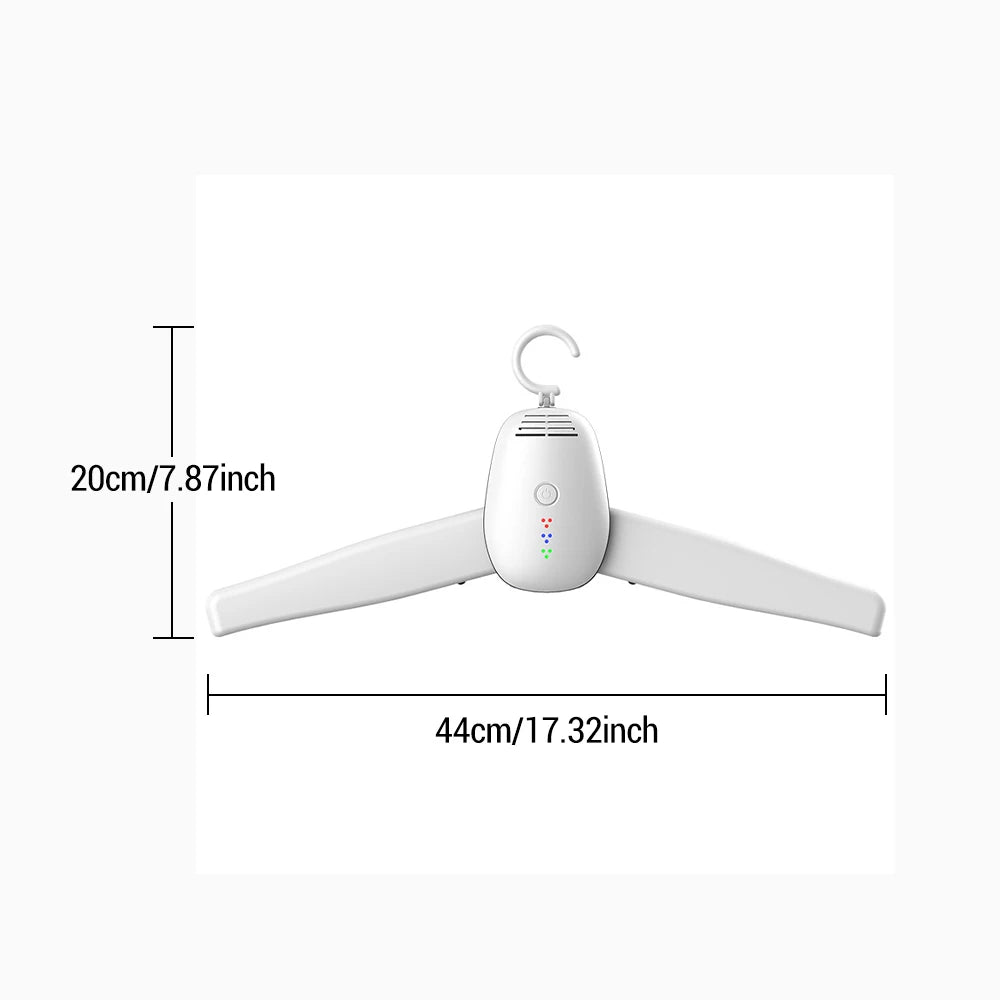 مجفف ملابس محمول ذكي 110-220 فولت مع سخان للملابس والأحذية، مثالي للسفر والخارج