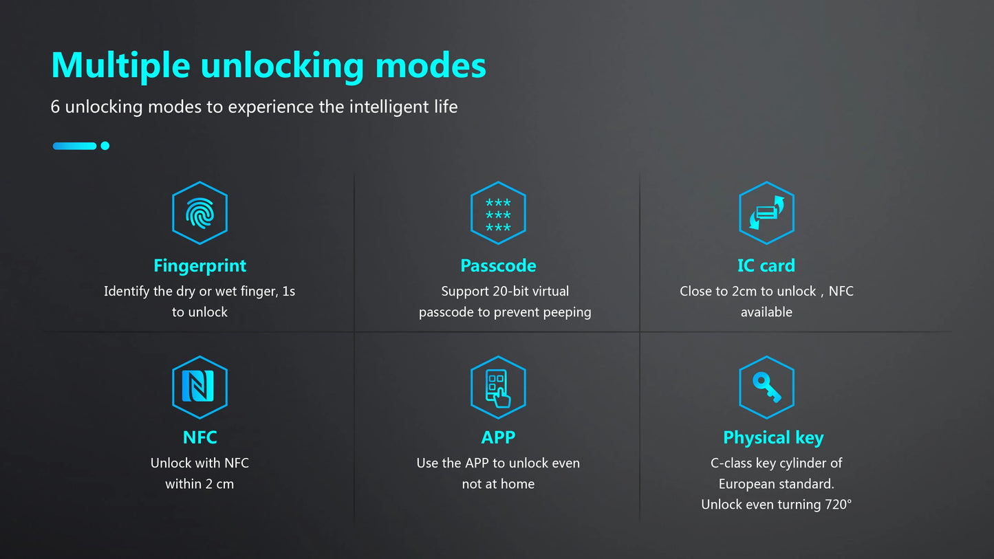 قفل ذكي بتقنية بصمة الإصبع من RAYKUBE N1 TT مع إمكانية فتح عن بُعد عبر تطبيق، تركيب سهل بدون تثقيب أو أسلاك