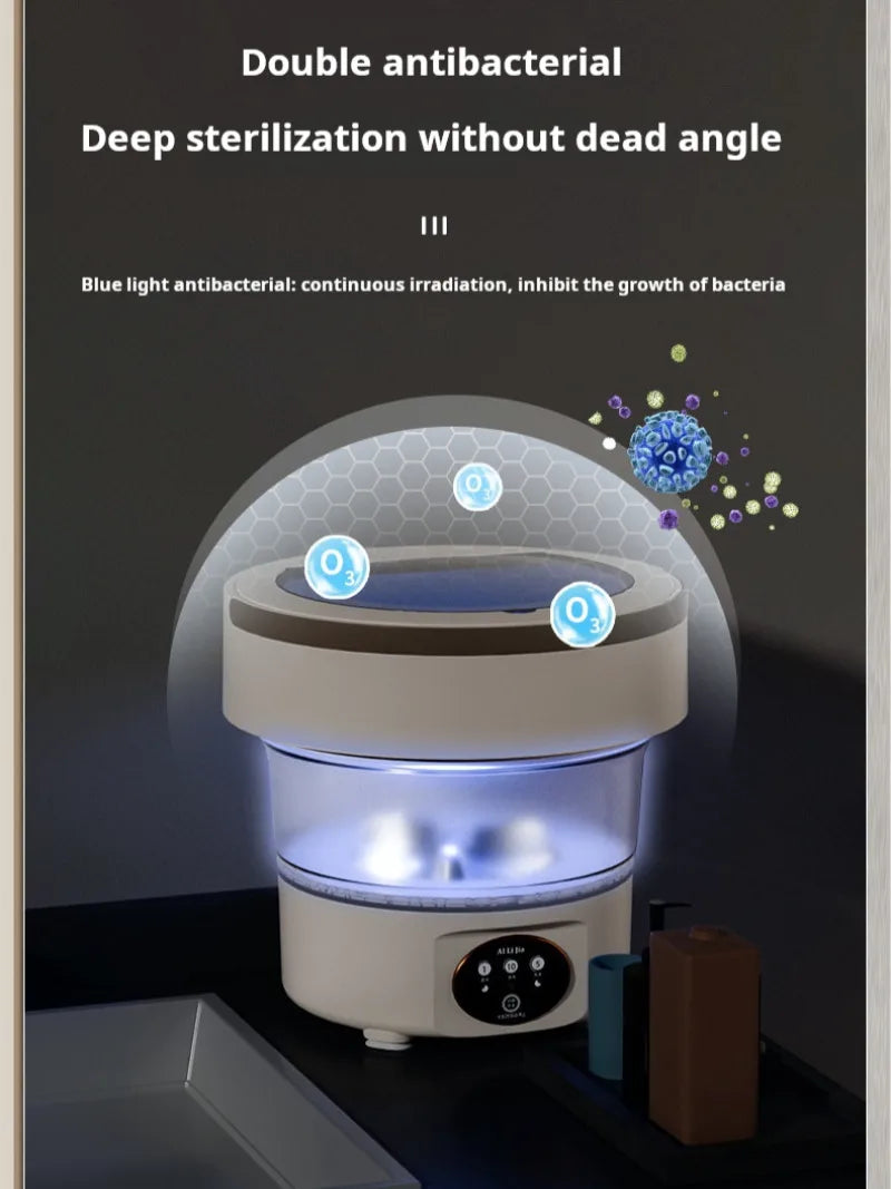 غسالة صغيرة قابلة للطي والتعقيم متعددة الاستخدامات