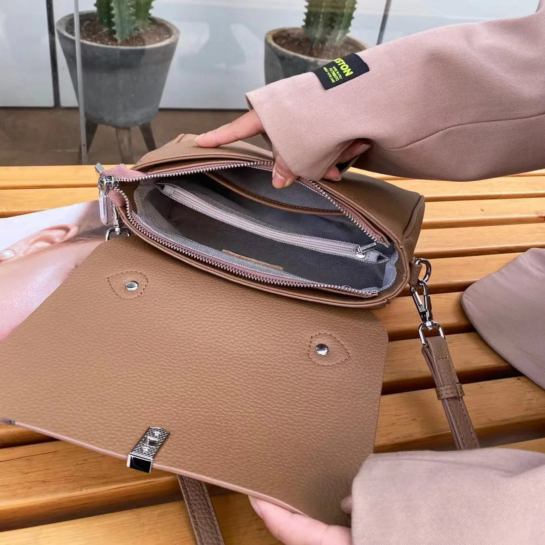 حقيبة جلدية نسائية جديدة، حقيبة كتف أنيقة، حقيبة_crossbody رباعية الشكل لمناسبات الحفلات، حقيبة للنساء والفتيات