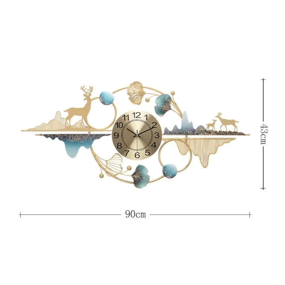 ساعة حائط كبيرة من الكوارتز بتصميم جديد، ساعة حائط نوردية فاخرة لغرفة النوم، ساعة حائط دائرية فريدة للمكتب، ديكور منزلي مميز