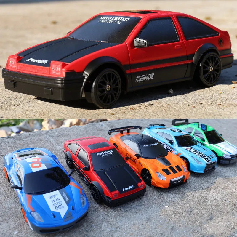 سيارة Drift RC بسرعة عالية 2.4G نموذج AE86 رباعية الدفع للأطفال هدية عيد الميلاد