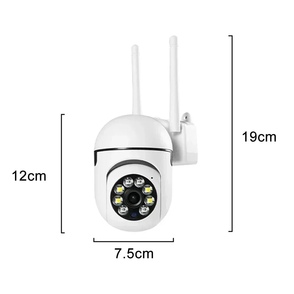 كاميرا مراقبة واي فاي 2.4G بدقة 1080P مع زوم 4.0X، مراقبة أمان خارجية مضادة للماء، تنبيه حركة، صوت ثنائي الاتجاه